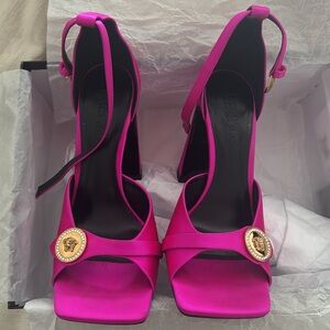 pink Versace heels sandals pumps LIKE NEW